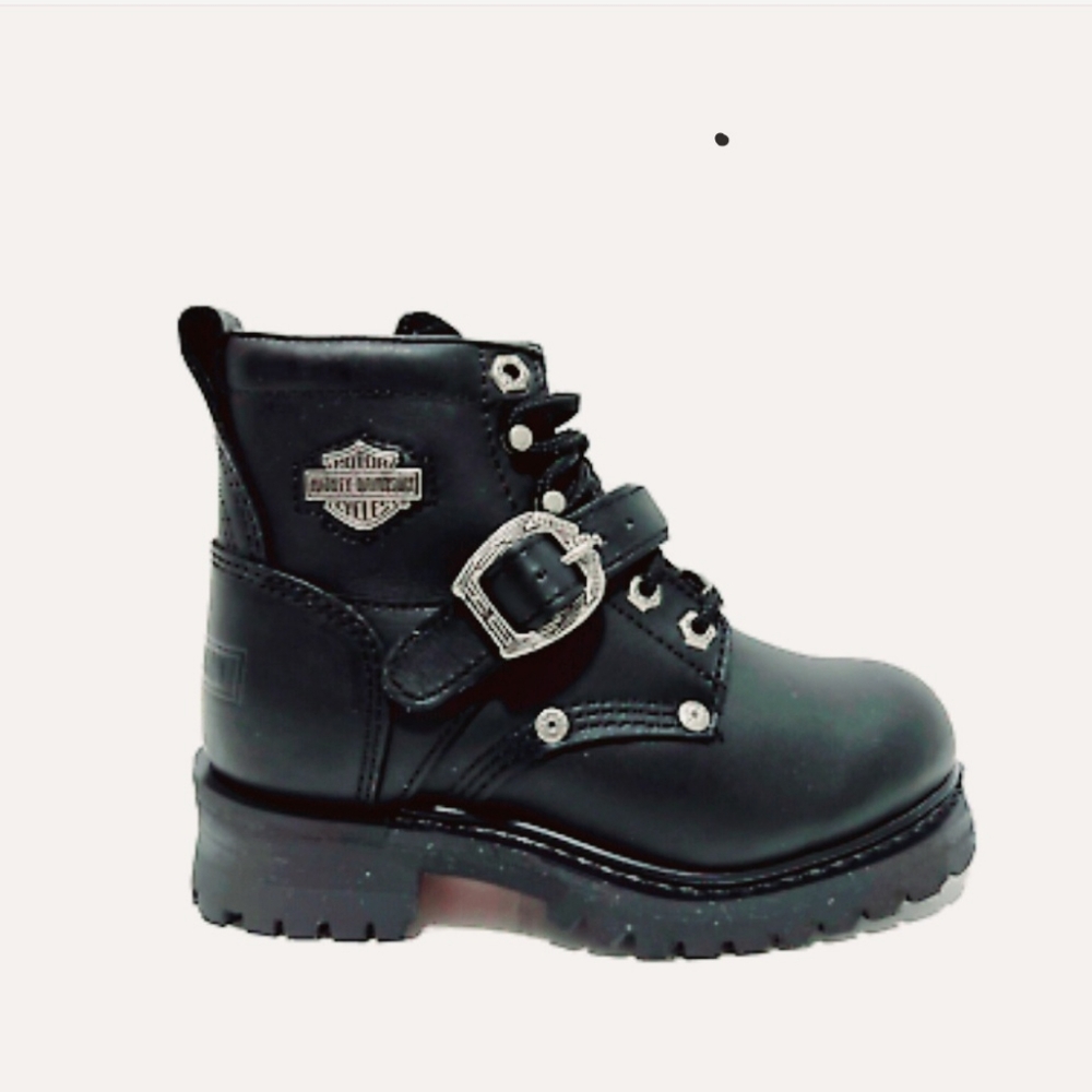 Harley-Davidson Women's Faded Glory Black Motorcycle Boots #81024 Size 6